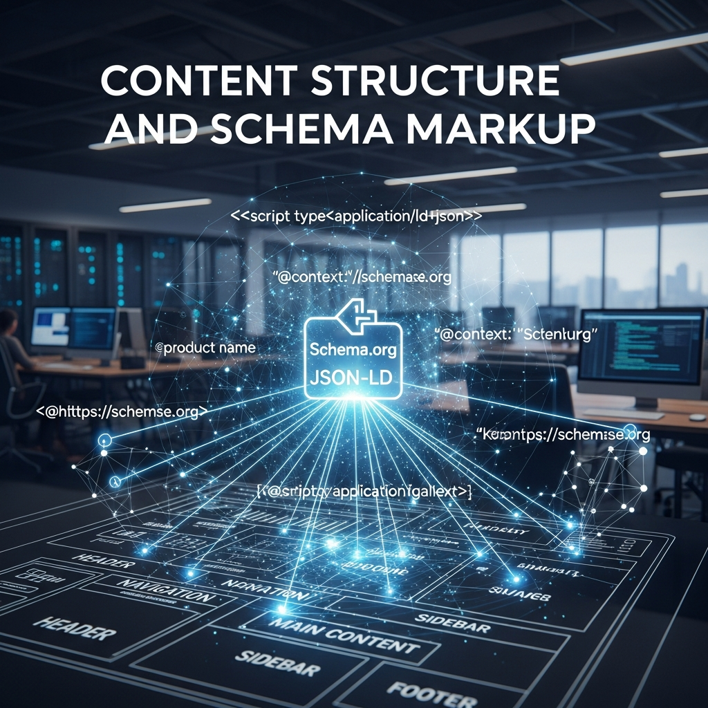 SEO content structure and schema markup.