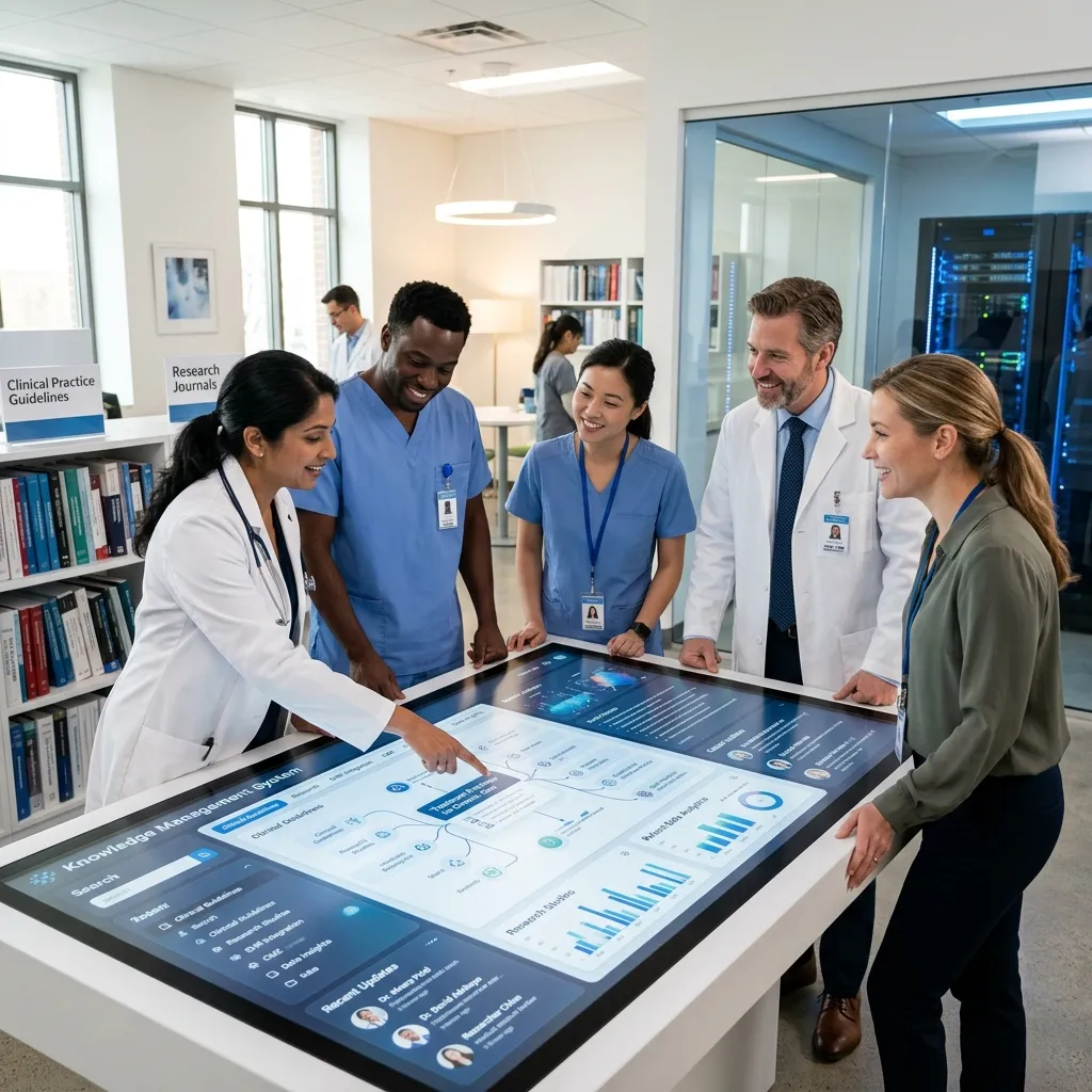 Healthcare knowledge system features