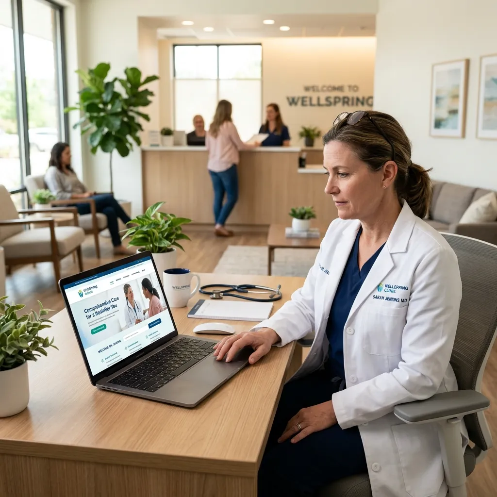 Medical website patient acquisition illustration